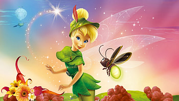 Tinker Bell and Bee, Disney princess cartoon, Tinker Bell , Cartoon character HD wallpaper