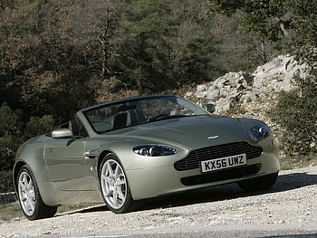 Aston Martin, Cars, Forest, Side View, Style, Cabriolet, V8, Vantage, 2006, Beige HD wallpaper