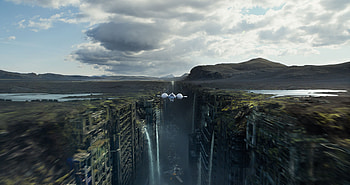 Vibrant backgrounds, Oblivion movie, Surreal landscapes, Futuristic settings HD wallpaper