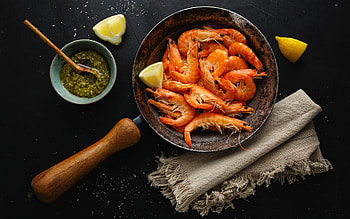 Shrimp, fish, food, graphy HD wallpaper