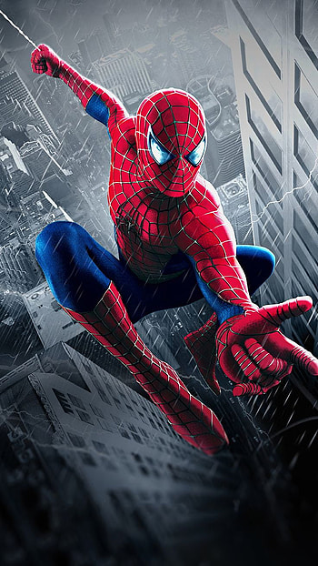 Spiderman, red, marvel HD phone wallpaper