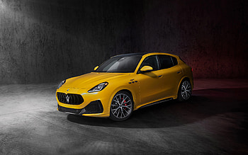 2023, Maserati Grecale Trofeo, , front view, exterior, new yellow Grecale, Italian cars, Maserati HD wallpaper