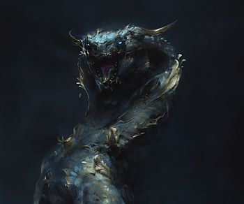 Abyssal Serpent — Quad Fantasy, snake, fantasy, creature HD wallpaper