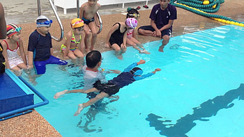 Kids In Swimming Pool HD wallpaper