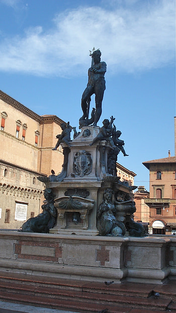 Fountain of Neptune, Bologna HD phone wallpaper