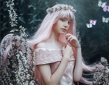 Sweet Pink, etheral women, breathtaking, gorgeous, beautiful, Instagram, women are special, butterflies, Ethereal Flower Fairy, pretty, female trendsetters, lips nails eyes hair art, lovely, stunning HD wallpaper
