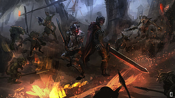 Warriors, anime, artwork, Goblin Slayer HD wallpaper