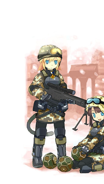 battlefield 2, anime, girls, balls, gun HD phone wallpaper