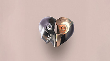 Daft Punk Helmets Minimal , daft-punk, music, helmet HD wallpaper
