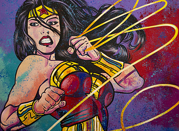 Wonder Woman Painting Arts , wonder-woman, superheroes, painting HD wallpaper