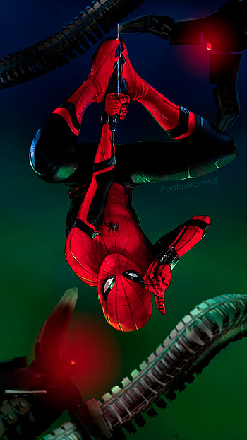 Spider-Man NWH, red, art, Marvel HD phone wallpaper