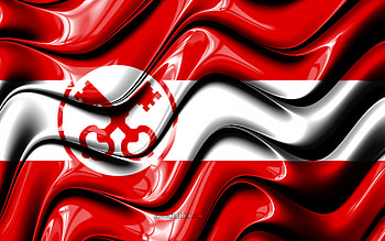 Leiden Flag, , Cities of Netherlands, Europe, Day of Leiden, Flag of Leiden, 3D art, Leiden, dutch cities, Leiden 3D flag HD wallpaper