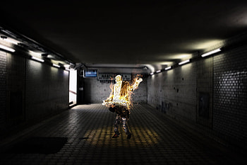 inner_self, abstract, 3d, light, building, fire, dark HD wallpaper