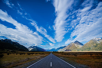 Nature, Sky, Mountains, Clouds, New Zealand, Road, Track, Route, Highway HD wallpaper
