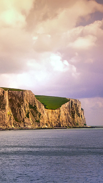 White Cliffs of Dover, Strait of Dover, England, Windows 10 spotlight HD phone wallpaper