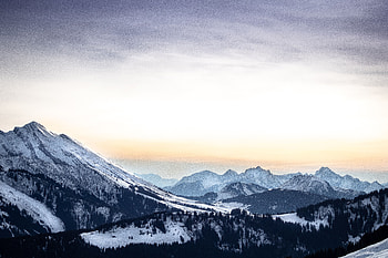 Landscape, Nature, Trees, Mountains, Snow, Vertex, Tops, Mountain Range HD wallpaper
