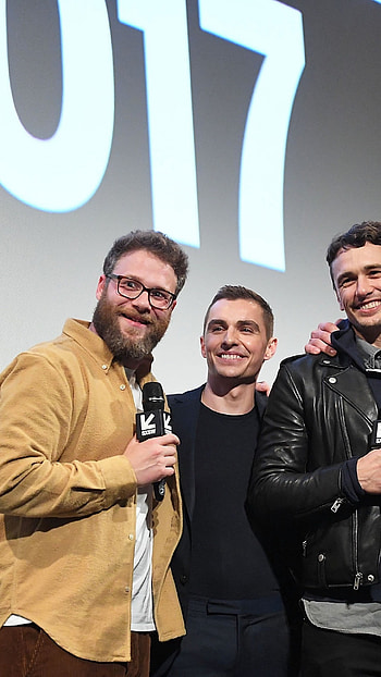 The Disaster Artist movie, Franco brothers' collaboration, Seth Rogen movies, Behind-the-scenes HD phone wallpaper