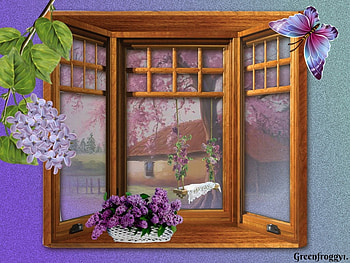 LILAC WINDOW, WINDOW, CREATION, , LILAC HD wallpaper