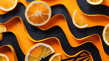 Artistic Orange Waves: A Ultra Delight, artistic, orange (Color), orange (Fruit), lemon, Abstract HD wallpaper
