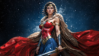 Wonder Woman Bravery, wonder-woman, superheroes, artwork, art, digital-art, ai, deviantart HD wallpaper