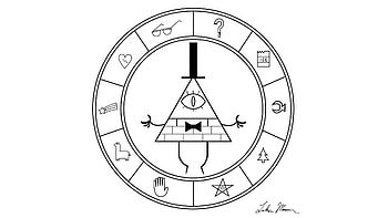 Bill Cipher Wheel by LukeTheGeek Bill Cipher Wheel by LukeTheGeek HD wallpaper