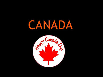 Canada Day, white, black, holiday, red, orange HD wallpaper