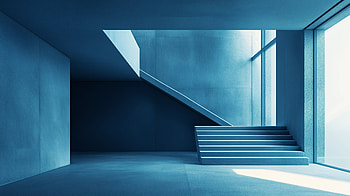 Minimalist Blue Room: Ultra, room, architecture, minimalist blue, Modern Architecture, interior design HD wallpaper