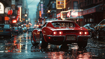Corvette Stingray: Chevrolet’s Classic Muscle Roars Through the City Streets, corvette stingray, Chevrolet Corvette HD wallpaper