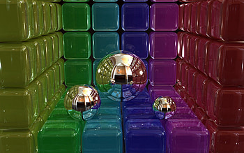 3D, Digital Art, Balls, Cuba HD wallpaper