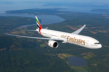 Emirates Airline, Flight network expansion, Moscow route, Airline news HD wallpaper