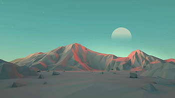 Minimalist art, Desert scenery HD wallpaper