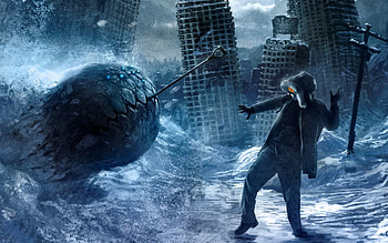 Fantasy, Art, Ball, Destruction, Romantically Apocalyptic HD wallpaper
