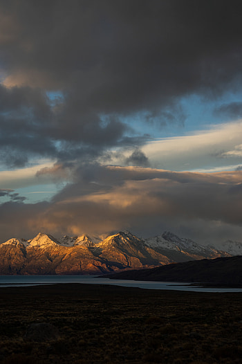Nature, Sky, Mountains, Clouds, Rocks, Lake HD phone wallpaper