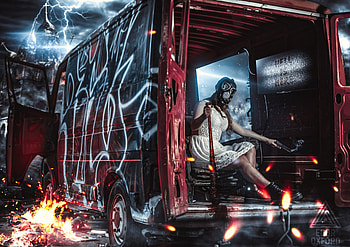 Apocalypse Girl Trouble Maker , apocalypse, artist, artwork, digital-art, artstation HD wallpaper