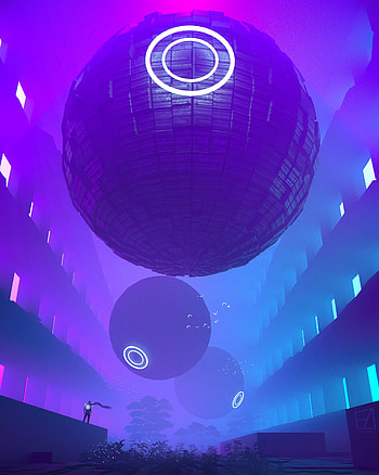Art, Neon, Balls, Sci-Fi, Sphere, Spheres HD phone wallpaper