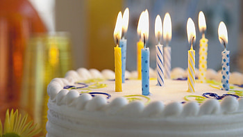 Food, Candles, Shine, Light, Cake HD wallpaper