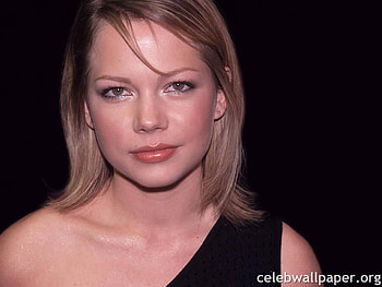 Michelle Williams, black dress, blond, smile, eyes, lips, actress, female HD wallpaper