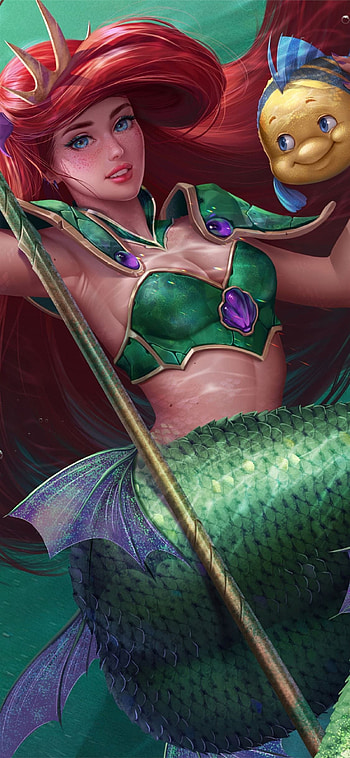 Ariel (The Little Mermaid), Little Mermaid fish, Animated movie magic, Mermaid HD phone wallpaper