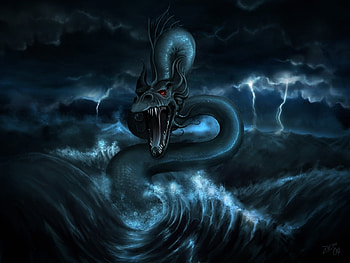 Water, Fantasy, Art, Dragons, Sea HD wallpaper