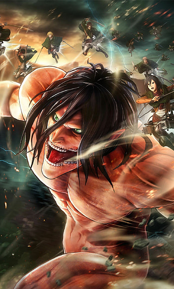 Attack on Titan, Titan , Dynamic action, Intimidating giants HD phone wallpaper