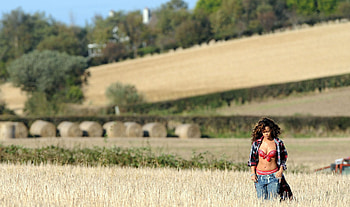 A Quiet Place, cowgirls, ranch, brunettes, field HD wallpaper