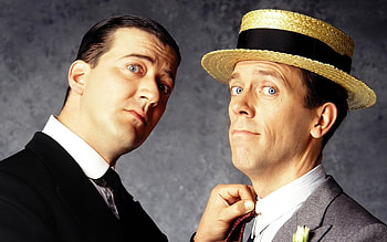 Stephane Fry, Hugh Laurie, Bertram Wooster, Reginald Jeeves HD wallpaper