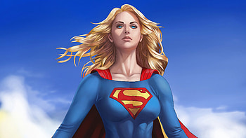 Supergirl Flying Above, supergirl, superheroes, artwork, digital-art HD wallpaper