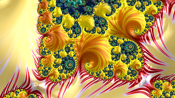 Trippy Psychedelic Fractal, trippy, psychedelic, trance, yellow, orange (Color), Abstract, fractal HD wallpaper