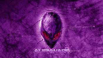 alienware dark violet red eyes logo HD wallpaper