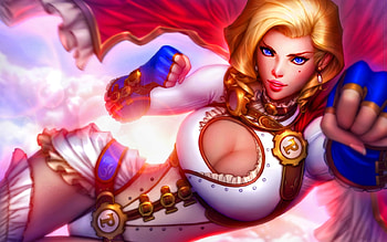 Power Girl, women, superhero, fantasy, blonde HD wallpaper