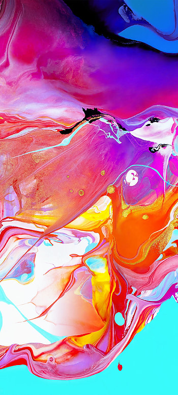 Samsung, orange, magenta HD phone wallpaper