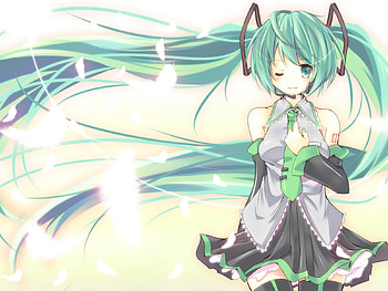 Hatsune Miku, sexy, blue eyes, cute, blue hair, girl, vocaloid, long hair, anime, twintails, blush HD wallpaper