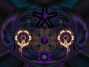 Purple Bliss, eye candy, abstract, 3d, fractal, collage HD wallpaper