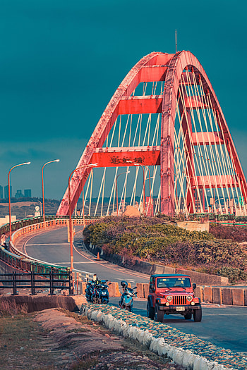 Cars, Road, Car, Jeep, Bridge HD phone wallpaper